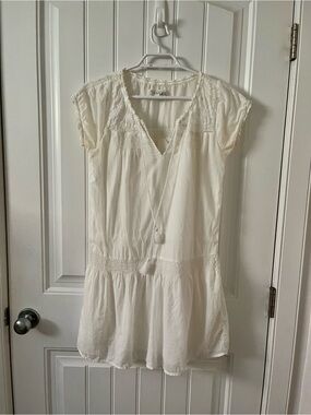 100% cotton white babydoll dress